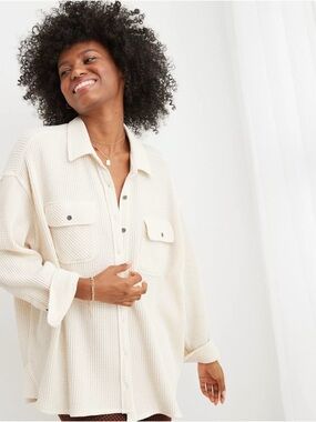 Aerie Lumber Jane Waffle Button Down Shirt